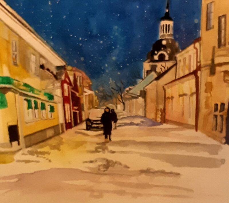 Västervik,Snö,Stad