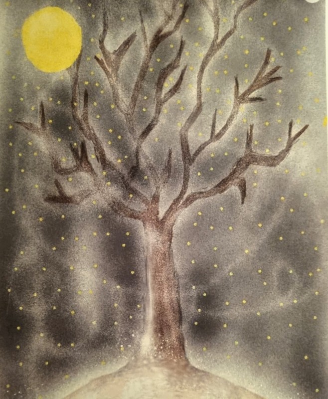 winter,vinter,tree. My first Digital drawing I